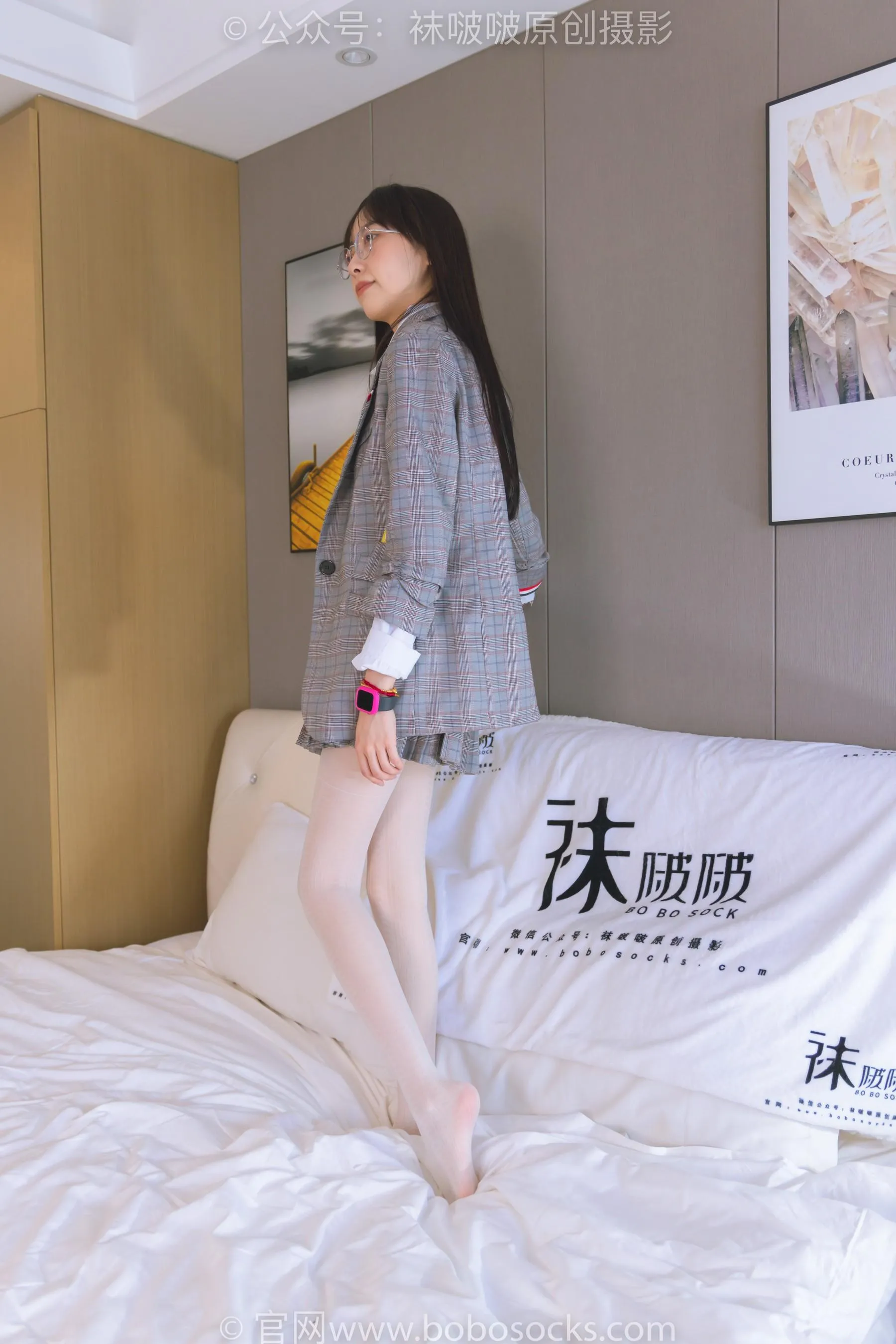 [BoBoSocks袜啵啵]NO.202 稚予-皮鞋、白色蕾丝丝袜、ol风[23] [53P]插图2